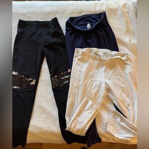 Lot of 3 Girls Leggings Size 14/16 – Justice & Wonder Nation – Good Condition